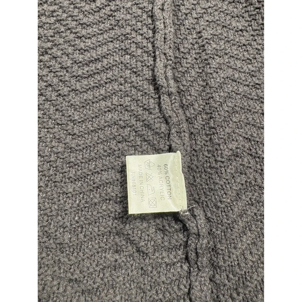 Belldini‎ Women's Textured Knit Cardigan Gray Long Sleeve Open Front
